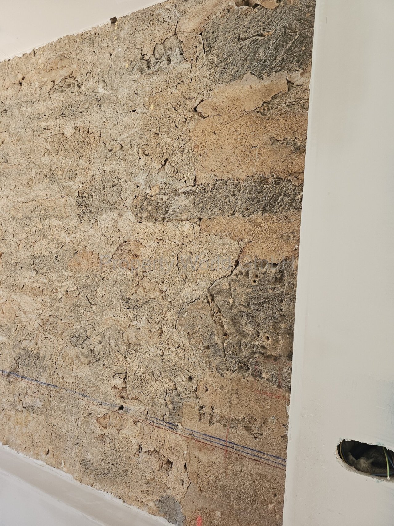 Ursprüngliche Wand im Wohnzimmer Ursprüngliche Wand im Wohnzimmer