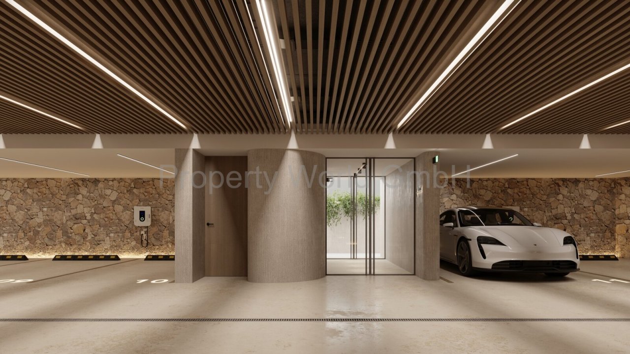 Garage with exit to pool