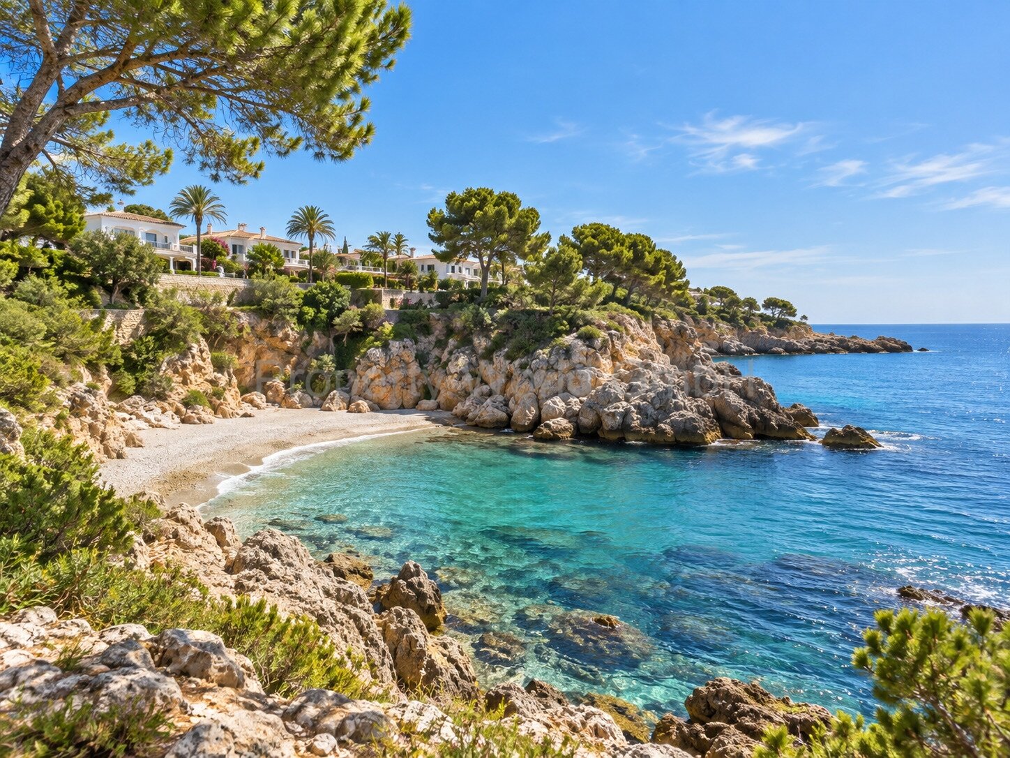 Die charakteristischen Buchten der Küste von Miami Platja Die charakteristischen Buchten der Küste von Miami Platja